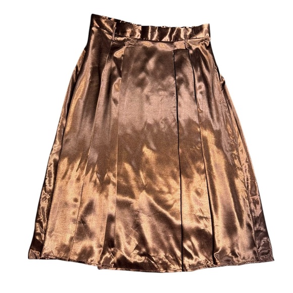 SHEIN PLUS Elegante Brown Satin Skirt‎ size 2XL and 1XL - Picture 1 of 11